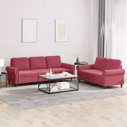 VidaXL 3202254 Ensemble de meubles de salle à manger Rouge