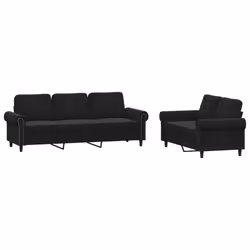 VidaXL 3202255, Noir, mousse, Métal, Polyester, Polywood, Textile, 2,12 m, 77 cm, 80 cm