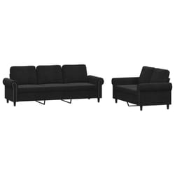 VidaXL 3202255 Ensemble de meubles de salle à manger Noir