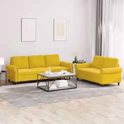 VidaXL 3202256 Ensemble de meubles de salle à manger Jaune