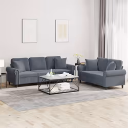 VidaXL 3202261 Ensemble de meubles de salle à manger Gris
