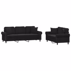VidaXL 3202265, Noir, mousse, Métal, Polyester, Polywood, Textile, 2,12 m, 77 cm, 80 cm