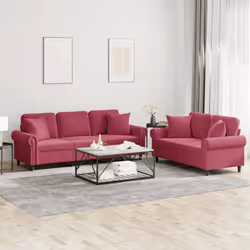 VidaXL 3202274 Ensemble de meubles de salle à manger Rouge