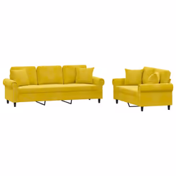 VidaXL 3202276, Jaune, mousse, Métal, Polyester, Polywood, Textile, 2,12 m, 77 cm, 80 cm
