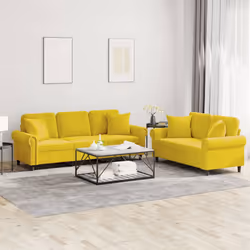 VidaXL 3202276 Ensemble de meubles de salle à manger Jaune