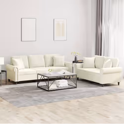 VidaXL 3202278 Ensemble de meubles de salle à manger Crème - Vue supplémentaire 2