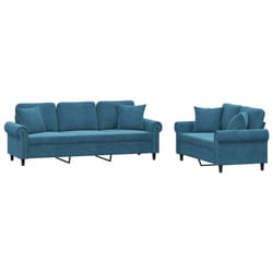VidaXL 3202279 Ensemble de meubles de salle à manger Bleu
