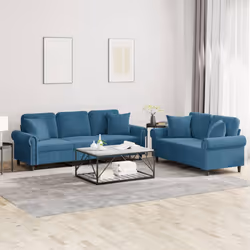 VidaXL 3202279 Ensemble de meubles de salle à manger Bleu - Vue supplémentaire 2