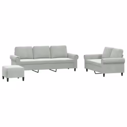 VidaXL 3202280, Gris, mousse, Métal, Polyester, Polywood, Textile, 2,12 m, 77 cm, 80 cm