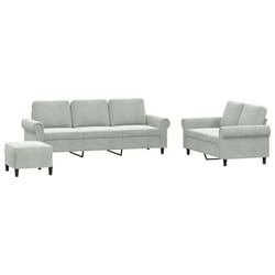 VidaXL 3202280 Ensemble de meubles de salle à manger Gris
