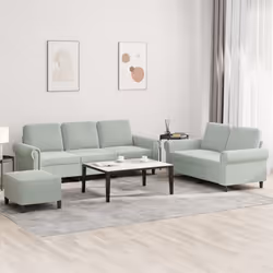 VidaXL 3202280 Ensemble de meubles de salle à manger Gris