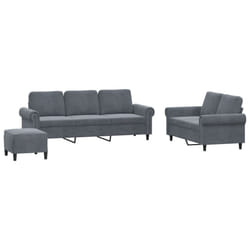 VidaXL 3202281 Ensemble de meubles de salle à manger Gris