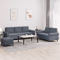VidaXL 3202281 Ensemble de meubles de salle à manger Gris