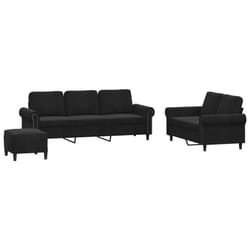 VidaXL 3202285 Ensemble de meubles de salle à manger Noir