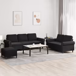 VidaXL 3202285 Ensemble de meubles de salle à manger Noir