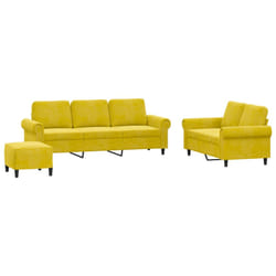 VidaXL 3202286 Ensemble de meubles de salle à manger Jaune