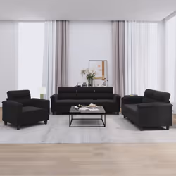 VidaXL 3202293 Ensemble de meubles de salle à manger Noir
