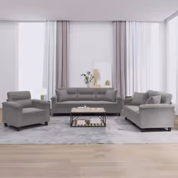 VidaXL 3202298 Ensemble de meubles de salle à manger Gris