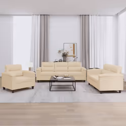 VidaXL 3202306 Ensemble de meubles de salle à manger Crème - Vue supplémentaire 2