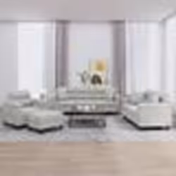 vidaXL Ensemble de canapés 4 pcs coussins Gris clair Tissu microfibre