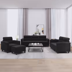 VidaXL 3202311 Ensemble de meubles de salle à manger Noir