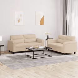 VidaXL 3202318 Ensemble de meubles de salle à manger Crème
