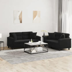 vidaXL Ensemble 2 pcs - Noir
