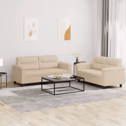 VidaXL 3202330 Ensemble de meubles de salle à manger Crème