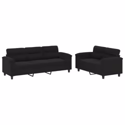 VidaXL 3202341, Noir, mousse, Métal, Polyester, Textile, 2,1 m, 77 cm, 80 cm