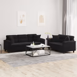 VidaXL 3202353 Ensemble de meubles de salle à manger Noir