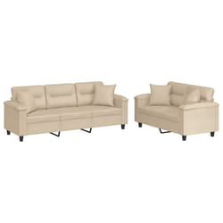 VidaXL 3202354 Ensemble de meubles de salle à manger Crème