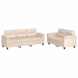 VidaXL 3202355, Beige, mousse, Métal, Polyester, Textile, 2,1 m, 77 cm, 80 cm