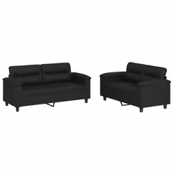 VidaXL 3202362, Noir, mousse, Simili-cuir, Métal, Polywood, Textile, 170 cm, 77 cm, 80 cm