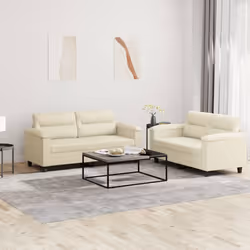 VidaXL 3202363 Ensemble de meubles de salle à manger Crème