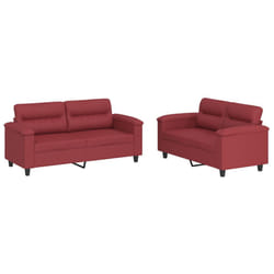 VidaXL 3202365 Ensemble de meubles de salle à manger Rouge