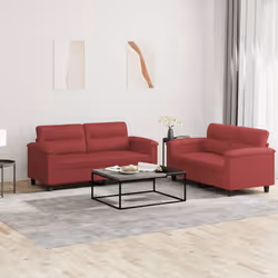 VidaXL 3202365 Ensemble de meubles de salle à manger Rouge