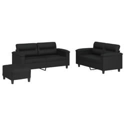 VidaXL 3202367 Ensemble de meubles de salle à manger Noir
