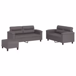 VidaXL 3202369, Gris, mousse, Simili-cuir, Métal, Polywood, Textile, 170 cm, 77 cm, 80 cm