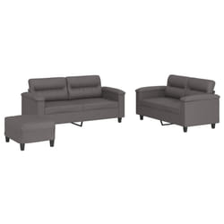 VidaXL 3202369 Ensemble de meubles de salle à manger Gris