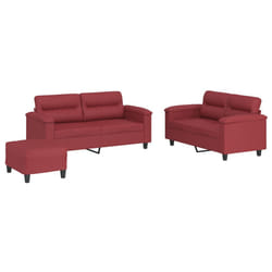 VidaXL 3202370 Ensemble de meubles de salle à manger Rouge