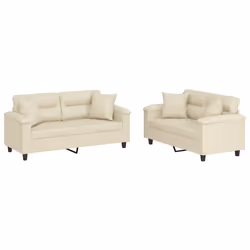 VidaXL 3202373, Crème, mousse, Simili-cuir, Métal, Polywood, Textile, 170 cm, 77 cm, 80 cm