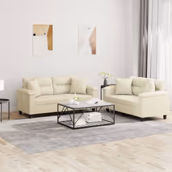 VidaXL 3202373 Ensemble de meubles de salle à manger Crème