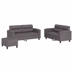 VidaXL 3202374, Gris, mousse, Simili-cuir, Métal, Polywood, Textile, 170 cm, 77 cm, 80 cm