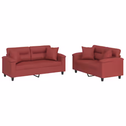 VidaXL 3202375, Rouge, mousse, Simili-cuir, Métal, Polywood, Textile, 170 cm, 77 cm, 80 cm