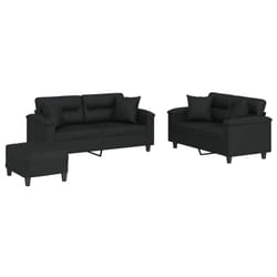 VidaXL 3202377 Ensemble de meubles de salle à manger Noir