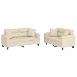 VidaXL 3202378, Crème, mousse, Simili-cuir, Métal, Polywood, Textile, 170 cm, 77 cm, 80 cm