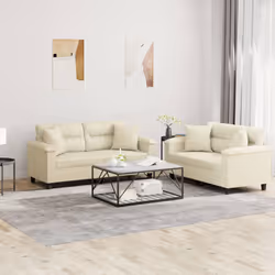 VidaXL 3202378 Ensemble de meubles de salle à manger Crème