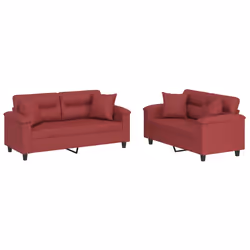 VidaXL 3202380, Rouge, mousse, Simili-cuir, Métal, Polywood, Textile, 170 cm, 77 cm, 80 cm