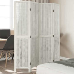 vidaXL Cloison de séparation 4 panneaux blanc bois de paulownia massif