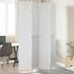 vidaXL Cloison de Séparation 4 Panneaux Séparateur de Pièce Écran dIntimité Paravent de Salon Chambre Blanc Bois de 358724